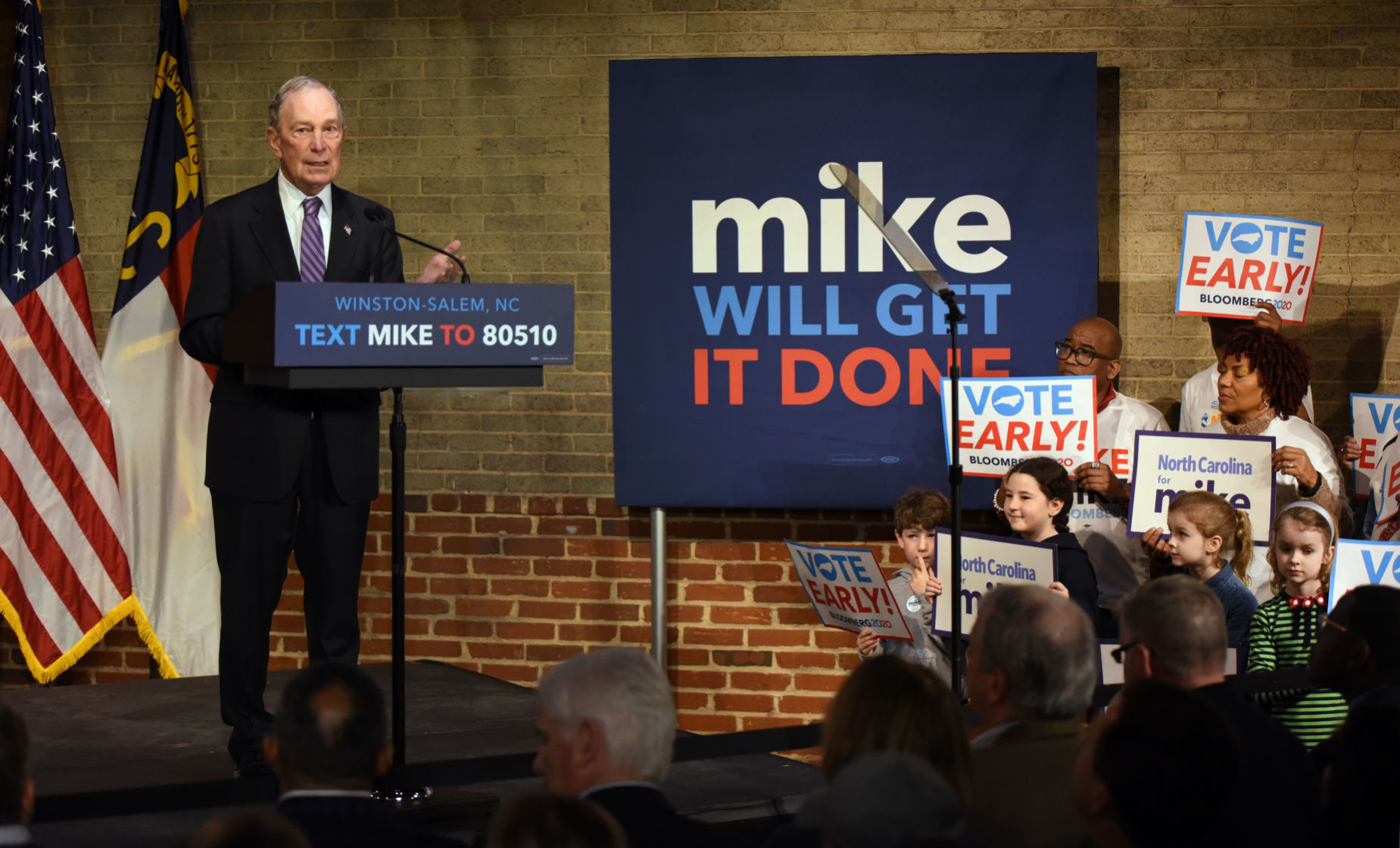 Election 2020 Bloomberg Winston-Salem